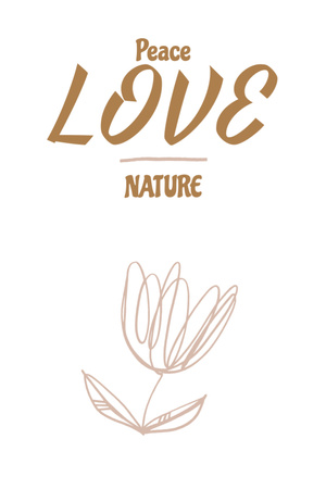 Platilla de diseño Eco Concept With Cute Flower Postcard 4x6in Vertical