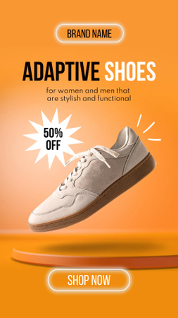 Stylish Adaptive Shoes Instagram Story tervezősablon
