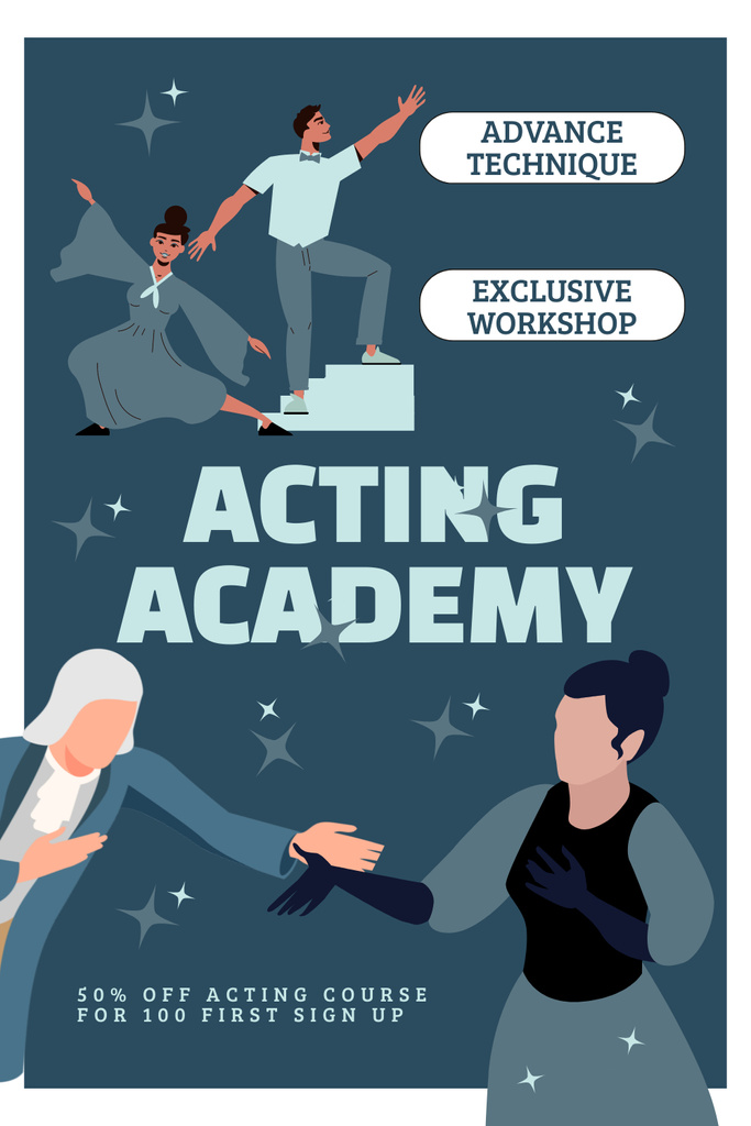 Modèle de visuel Exclusive Masterclass at Acting School - Pinterest