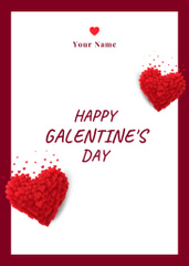 Galentine's Day Greeting on Red and White