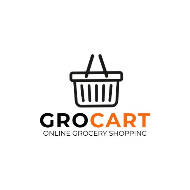 Online Shopping Ad with Basket Animated Logo Design Template