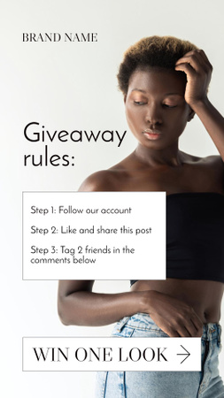 Ontwerpsjabloon van Instagram Story van Fashion Blog Promotion with Giveaway Ad