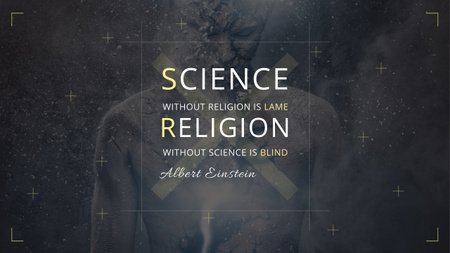 Citation about science and religion Youtube tervezősablon