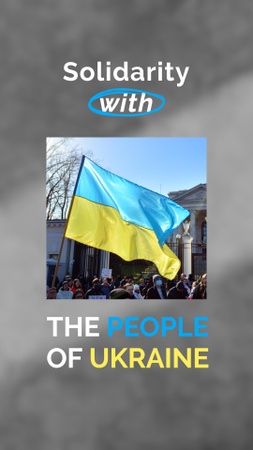 solidariedade com o povo ucraniano durante a guerra Instagram Story Modelo de Design