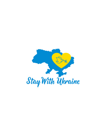Template di design Resta con Brave Ukraine T-Shirt