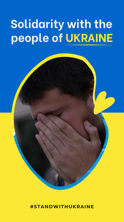 Solidarity with the people of Ukraine Instagram Story Modelo de Design