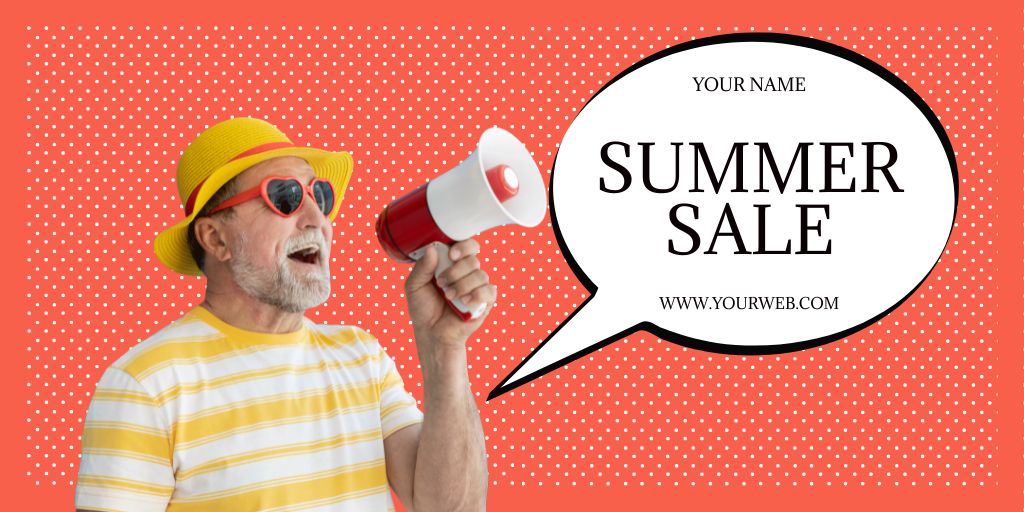 Summer Sale Announcement Twitter tervezősablon