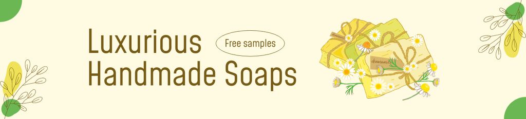 Ontwerpsjabloon van Ebay Store Billboard van Offer of Luxury Handmade Flower Soap