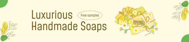 Ontwerpsjabloon van Ebay Store Billboard van Offer of Luxury Handmade Flower Soap