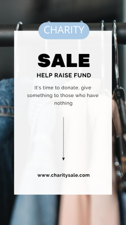 Charity Sale Announcement Instagram Story Design Template