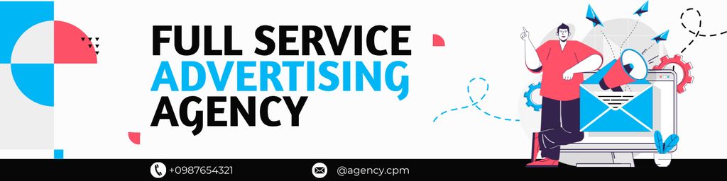 Modèle de visuel Offer of Advertising Agency Services - LinkedIn Cover