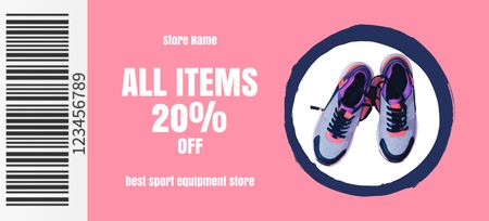 Discount on All Sporting Goods Coupon 3.75x8.25inデザインテンプレート