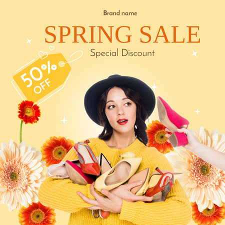 Women's Fashion Spring Sale Offer Instagram AD Design Template