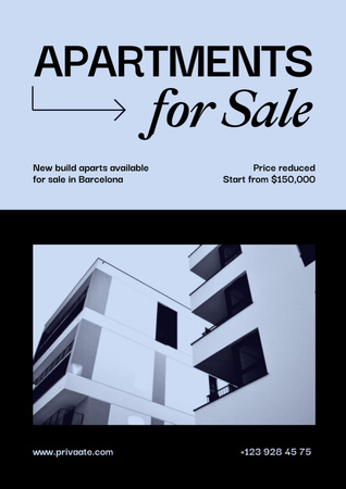 Ad of Apartments Sale Poster A3 Design Template