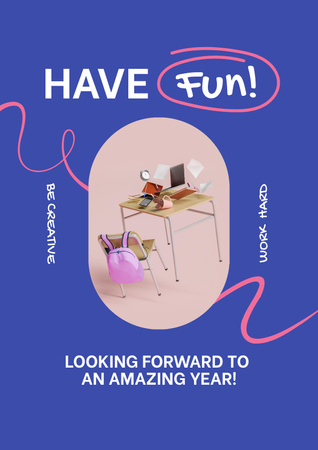 Back to School Announcement Poster – шаблон для дизайна