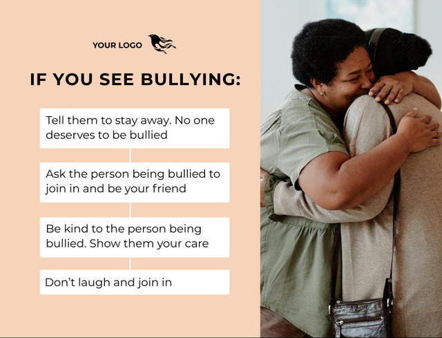 Compassionate Appeal to End Bullying in Society Postcard 4.2x5.5in – шаблон для дизайну