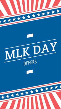 Martin Luther King's Day Offer Announcement Instagram Story Design Template