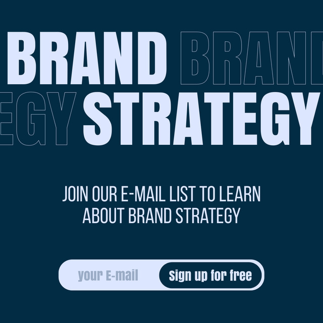 Brand Strategy E-Mail List LinkedIn post Design Template