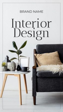 Designvorlage Elegant Minimal Interior Design for Pets Lovers für Mobile Presentation