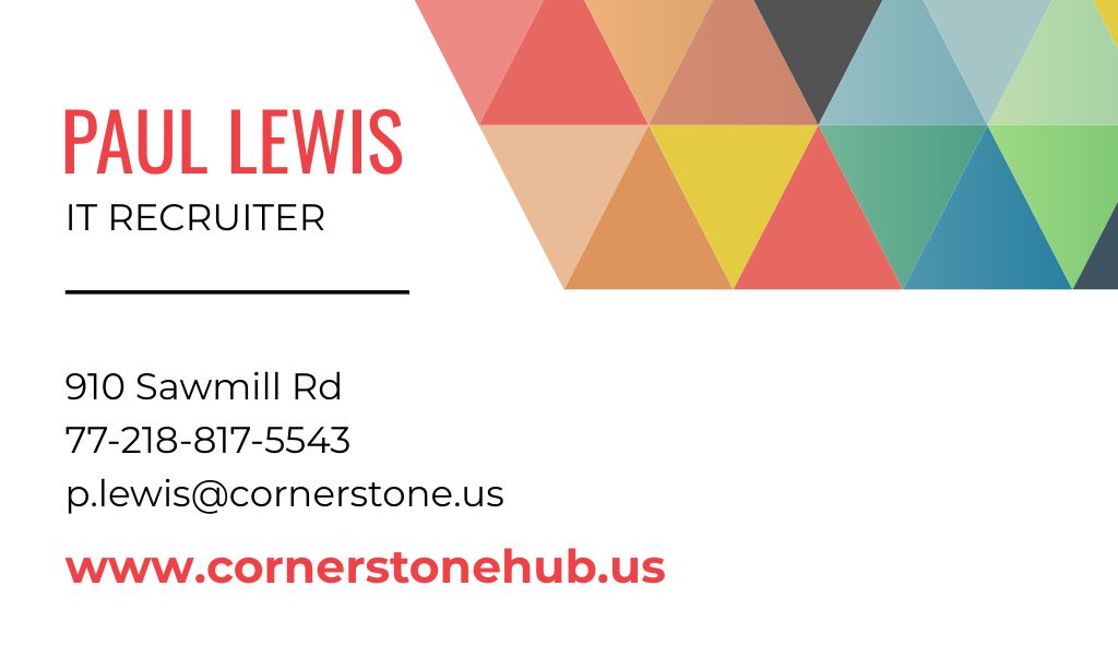 IT recruiter Services Offer Business card Design Template