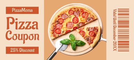 Template di design Offerta sconto pizza appetitosa Coupon 3.75x8.25in