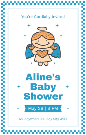 Don't Miss the Baby Shower Soiree Invitation 4.6x7.2in Design Template