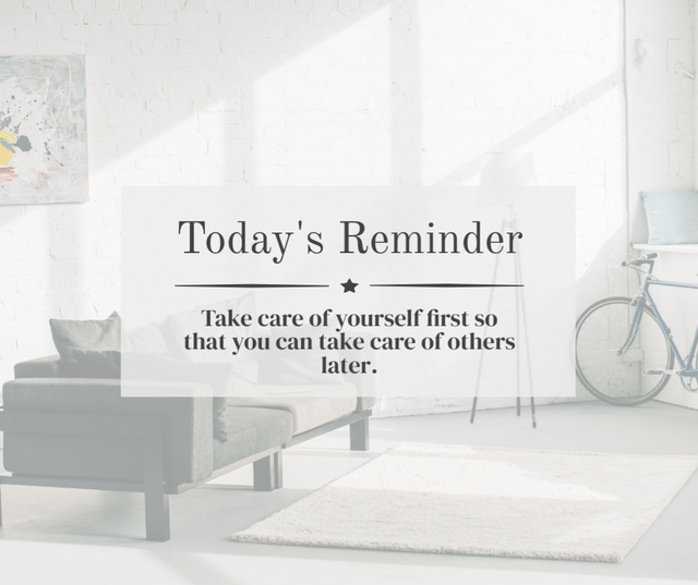 Szablon projektu Motivational Reminder to Take Care of Oneself Facebook