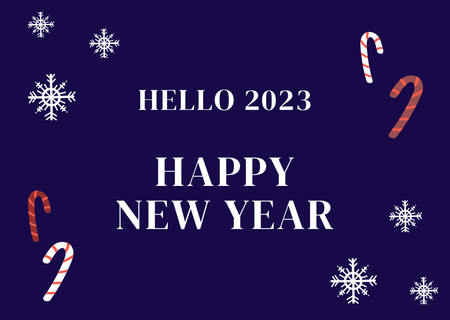 Template di design New Year Holiday Greeting Card
