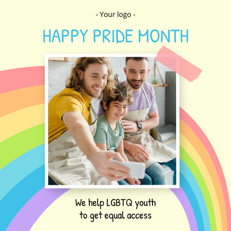 Designvorlage homosexuelle familien für Instagram