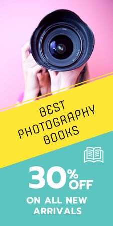 Sale offer with Camera Lens Graphic Design Template
