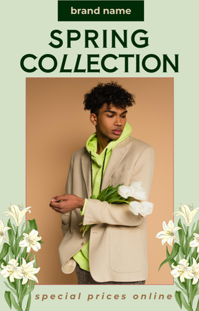 Spring Collection Sale with Stylish African American IGTV Cover Design Template