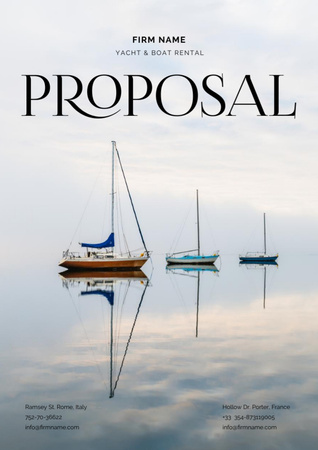 Ontwerpsjabloon van Proposal van Boat Tours Ad