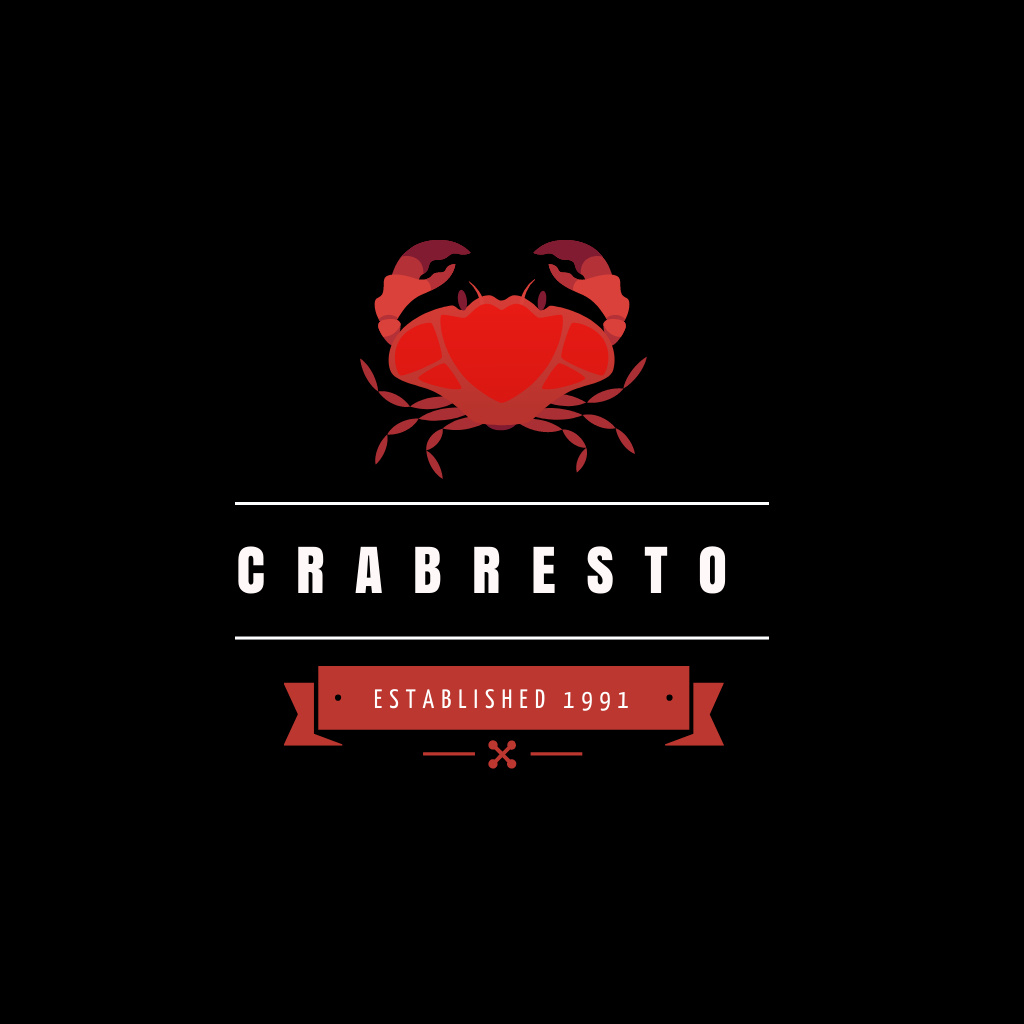 Crab resto,logo design Logo Design Template