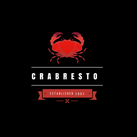 Platilla de diseño Crab resto,logo design Logo