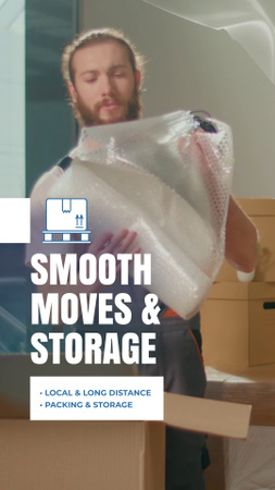 Designvorlage Moving & Storage für TikTok Video