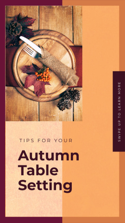 Festive formal dinner table setting Instagram Story Design Template