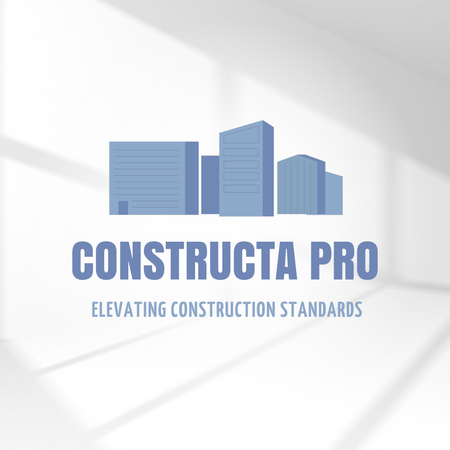 Reliable Construction Firm Promotion With Standards Animated Logo Design Template