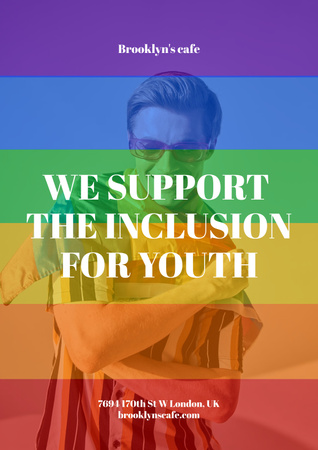 Template di design LGBT Inclusion Support Awareness Poster