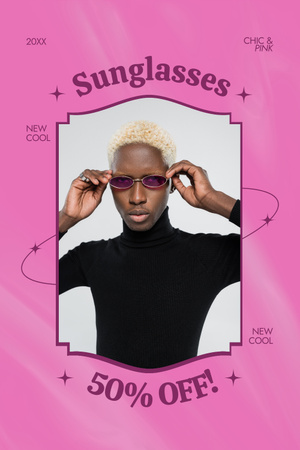Modèle de visuel Vente de lunettes de soleil tendance - Pinterest