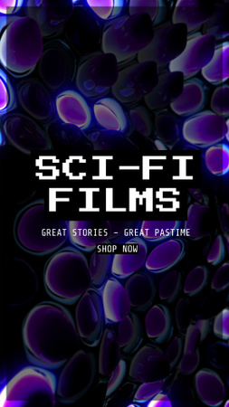 Designvorlage Angebot zum Ansehen von Science-Fiction-Filmen für TikTok Video