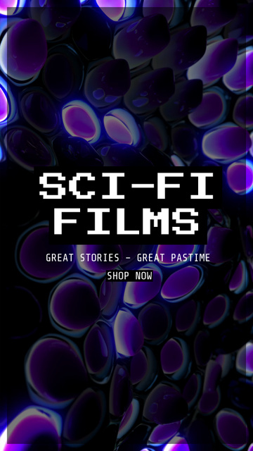Sci-fi Films Watching Offer TikTok Video – шаблон для дизайна