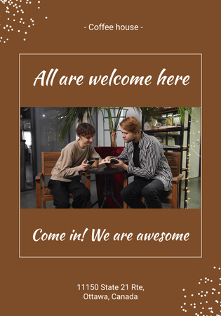 LGBT Friendly Cafe Ad Poster 28x40inデザインテンプレート