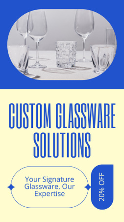 Awesome Glass Drinkware With Beneficial Options Instagram Story Design Template