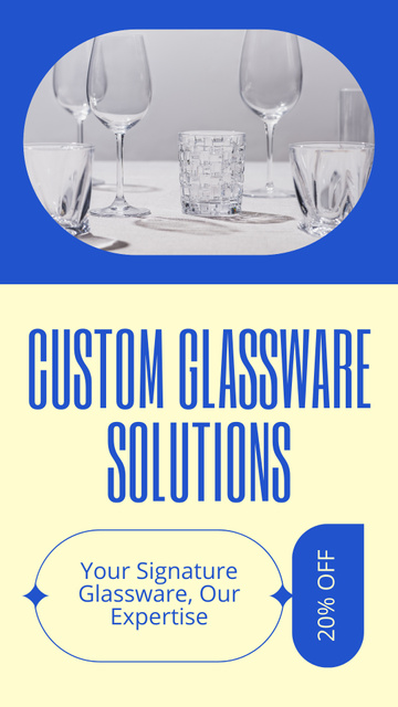 Awesome Glass Drinkware With Beneficial Options Instagram Story tervezősablon