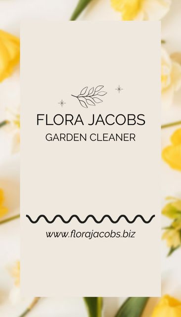 Garden Cleaner Contacts Business Card US Vertical Πρότυπο σχεδίασης