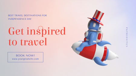 Designvorlage Anzeige für Touren zum Unabhängigkeitstag der USA für Full HD video