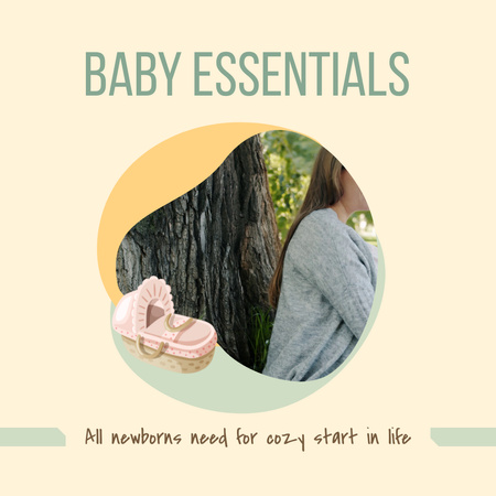 Top-notch Baby Essentials Offer With Slogan Animated Post Design Template