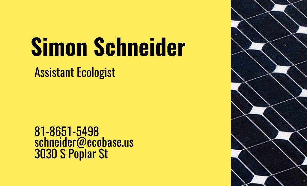 Szablon projektu Ecologist Services Offer Business Card 91x55mm