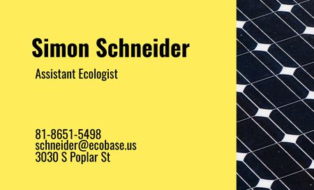 Ecologist Services Offer Business Card 91x55mm Design Template
