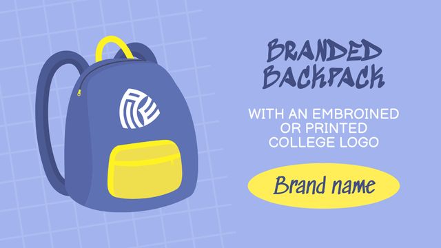 Szablon projektu Printed College Apparel and Merchandise Offer Label 3.5x2in